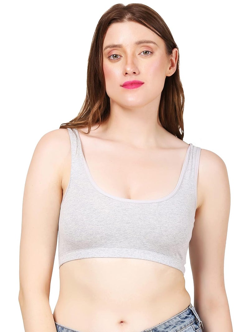 Mysha Cotton Full Coverage Non Padded Wire Free Air Sports Bra for Women (Pack of 2) - Image 3